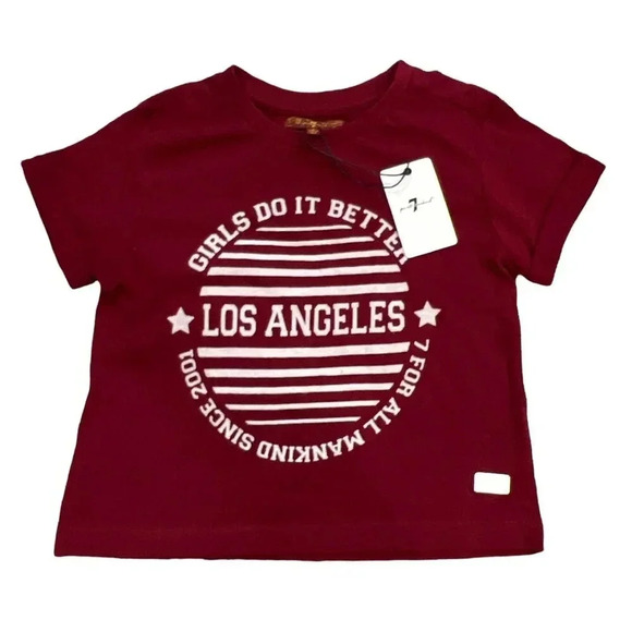 7 For All Mankind Other - 7 for All Mankind Burgundy Girls Do It Better Tee L